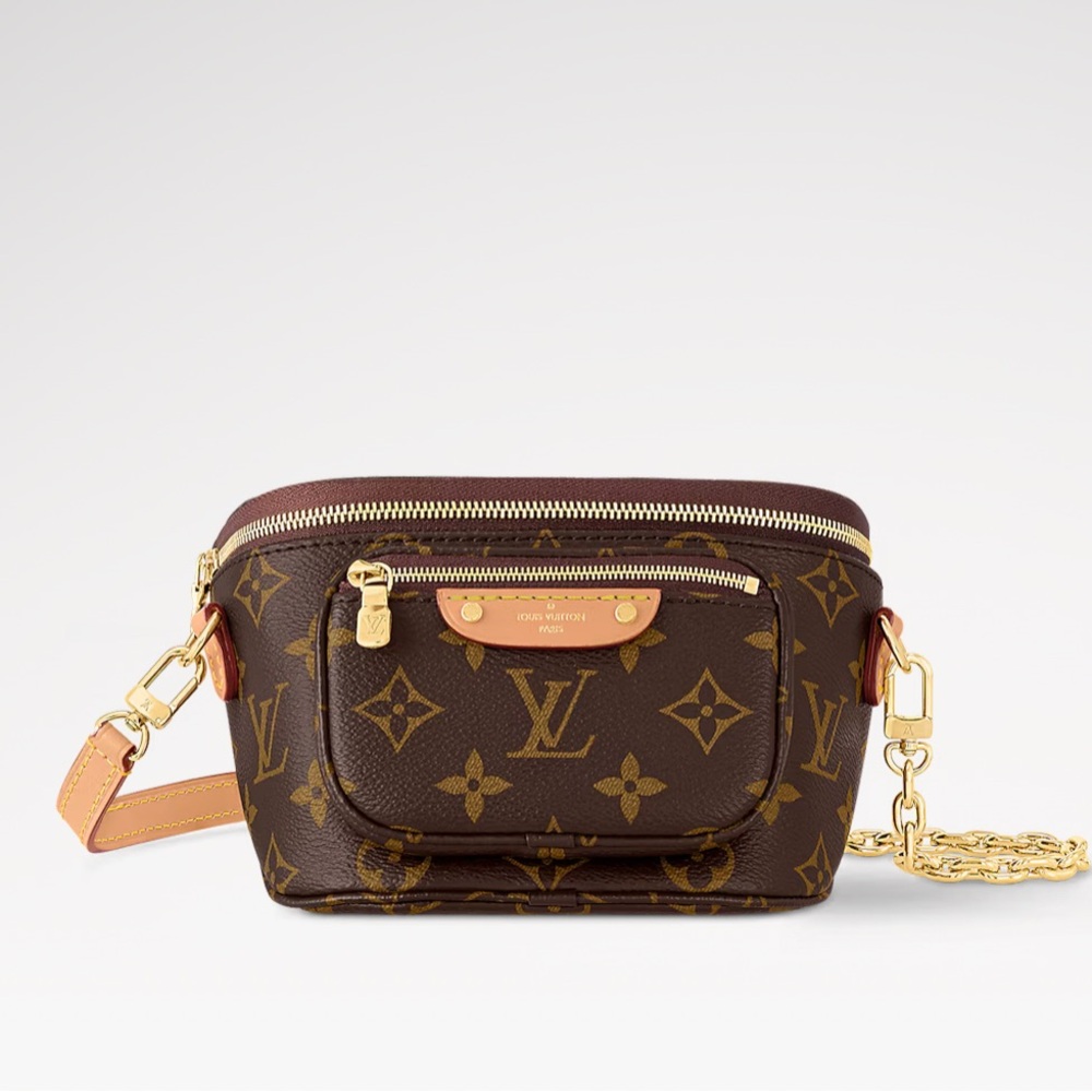 Louis Vuitton Brown and Gold monogram, mini bum bag